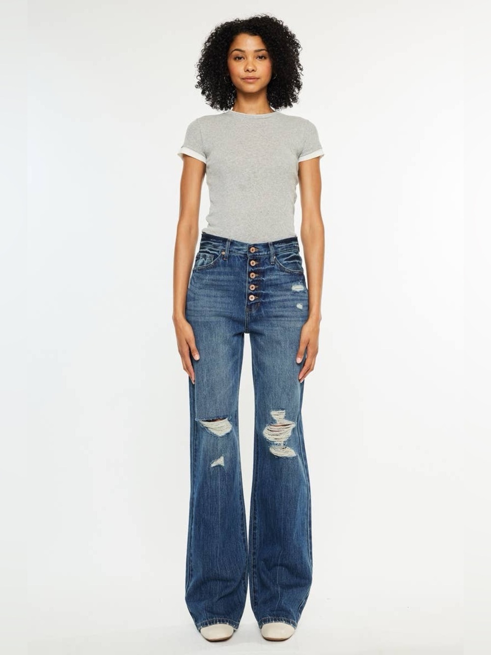 Kan Can Medium Ultra High Rise 90’s Flare Jeans